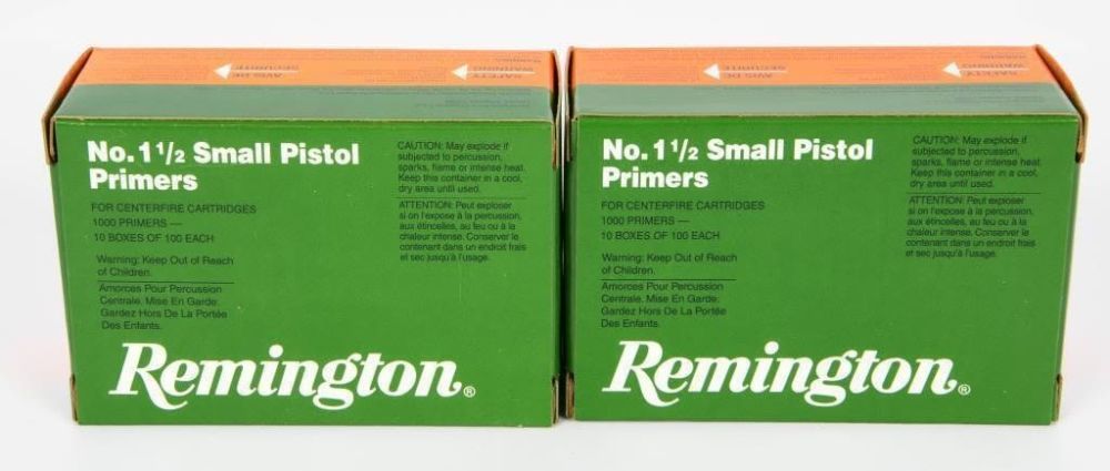 Lot 94: 2000 Ct Of Remington # 1 1/2 Small Pistol Primers