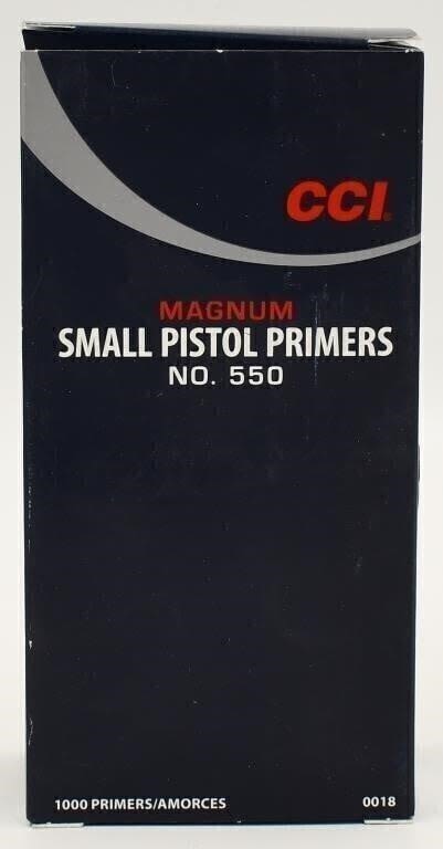 Lot 98: 1000 CCI Magnum Primers Small Pistol #550