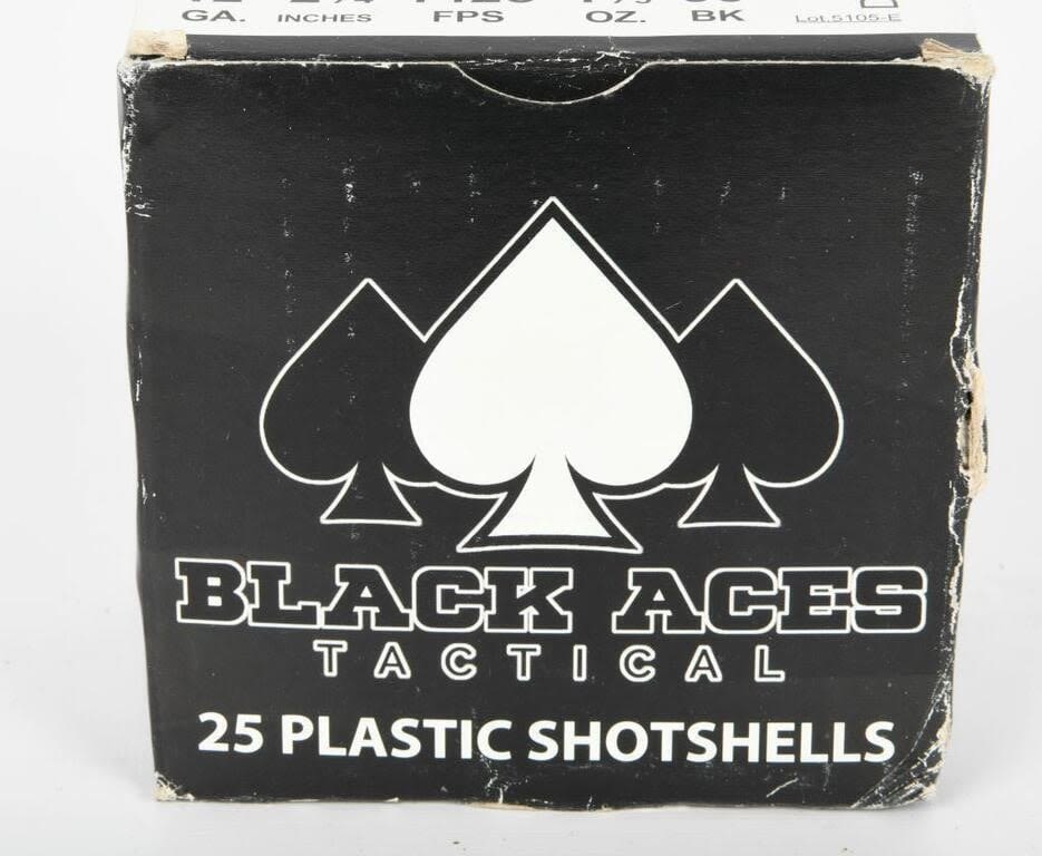 Lot 106: 25 Rounds of 00 Buck Shot Black Aces...