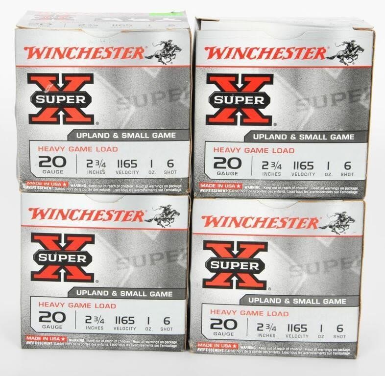 Lot 121: 100 rds 20 Gauge Winchester Super X ammunition