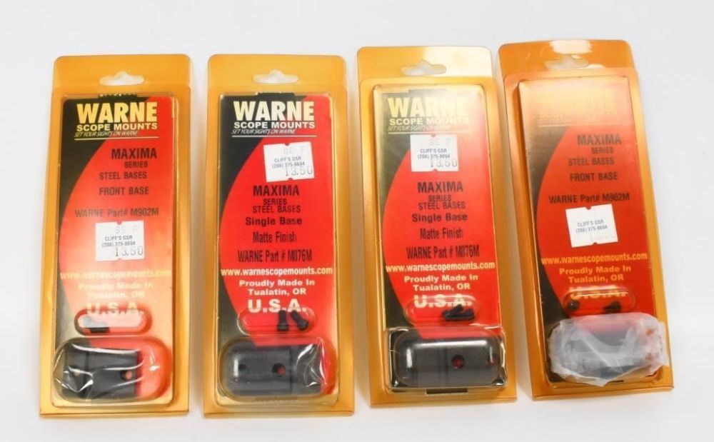 Lot 137: (4) Warne Scope Mounts Maxima Series Steel Bases
