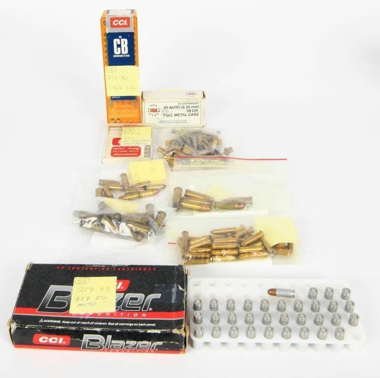 Lot 148: Various .22, .25, .32 S&W long ammuntition