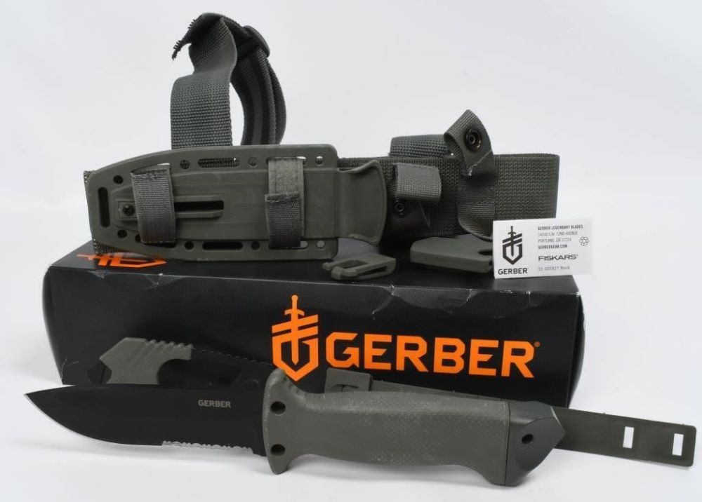 Lot 152: Gerber LMF II A.S.E.K. Green, NSN 1095-01-552-5218 Down...