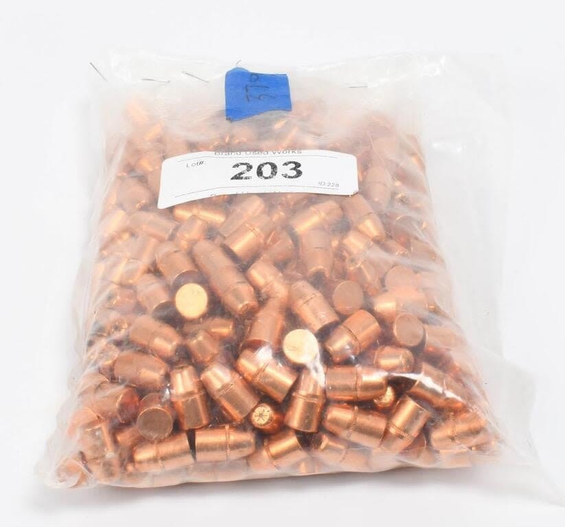 Lot 203: Approx 379 Count of .40 Cal Reloading Bullet Tips
