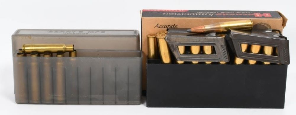 Lot 211: 20 Rds of 8x56R Ammo & 10 Empty 7.7 Jap Brass
