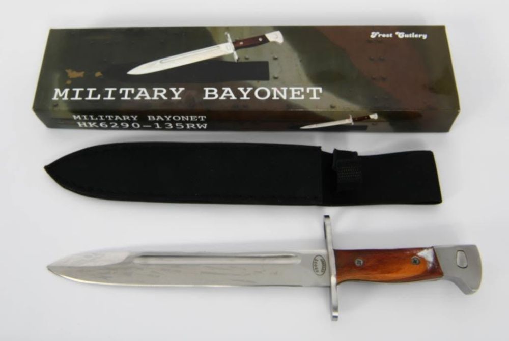 Lot 260: NIB Frost Cutlery Military Bayonet With Sheath