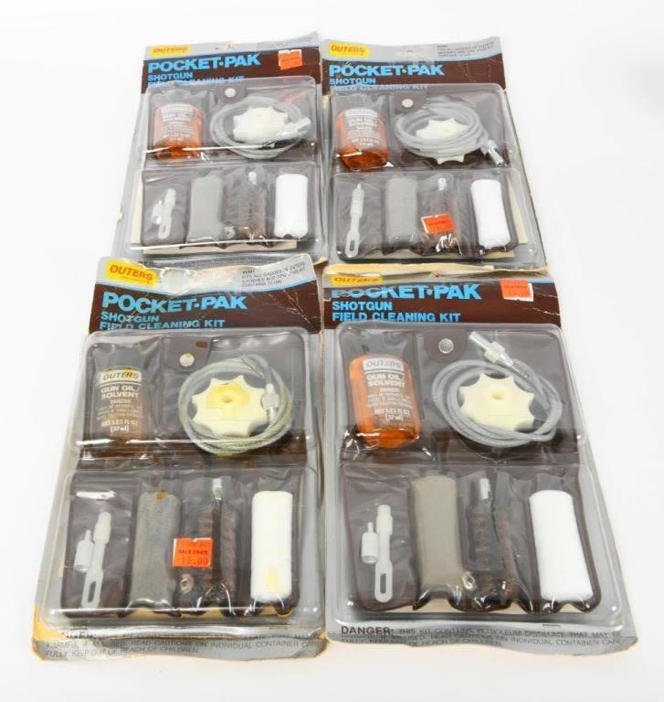 Lot 266: (4) pkg Pocket Pak Shotgun field cleaning Kits
