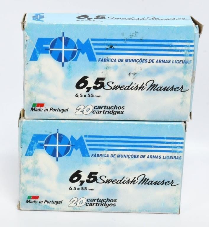 Lot 271: 40 rds of 6,5 Swedish Mauser ammunition