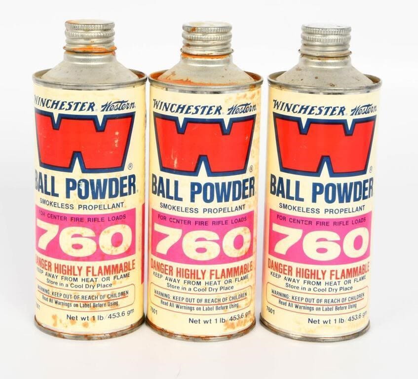 Lot 281: 3 Lbs Of Winchester Western 760 Ball Gun Powder