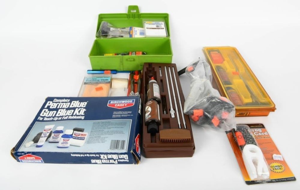 Lot 296: Gun Cleaning lot and more! Blueing Kit,