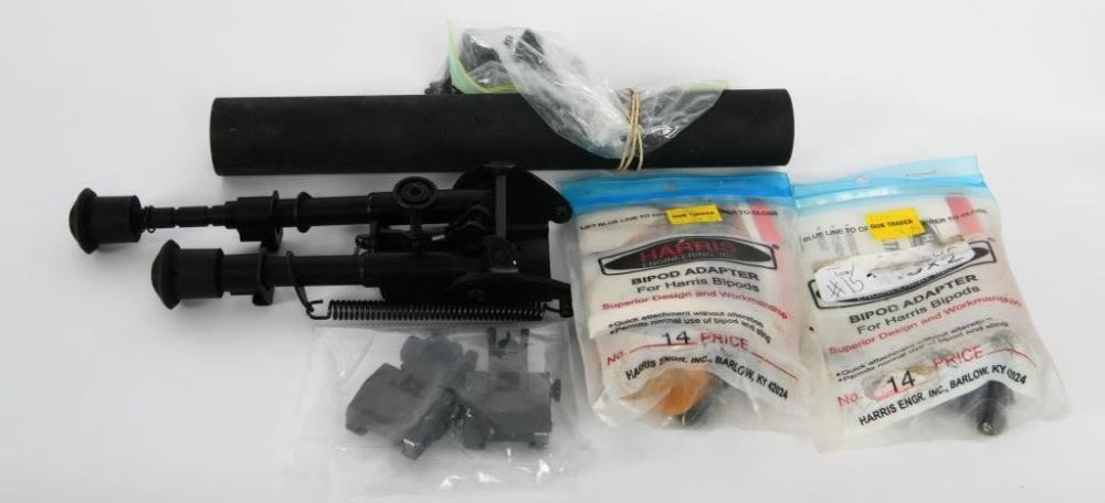 Lot 299: Bipod,& adapters, faux supressor, BJ Front/rear si