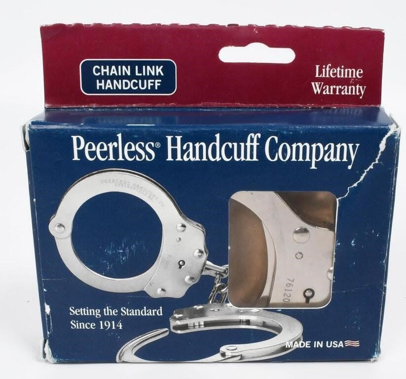 Lot 332: Peerless Chainlink Handcuff w/2 keys