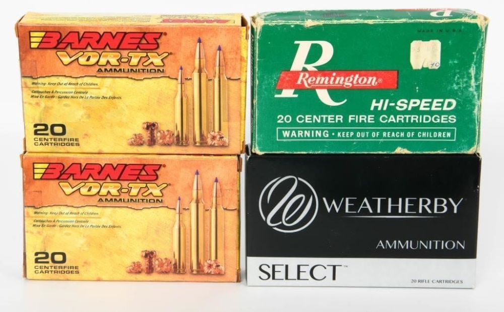 Lot 358: 20 rds .257 WBY Magnum & 14 rds 30-06 sprg & brass