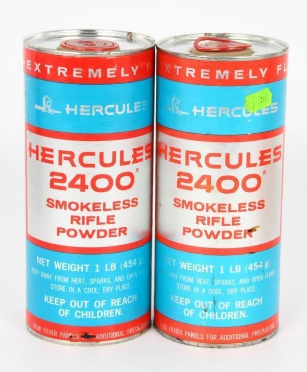 Lot 401: 2 LBS Of Hercules 2400 Smokeless Rifle Gun Powder