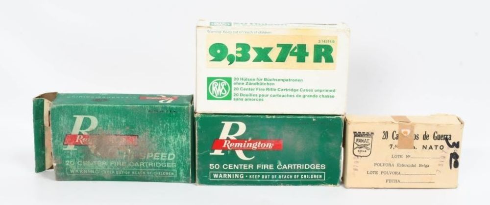 Lot 409: Mixed Lot of Ammunition & Empty Brass Casings