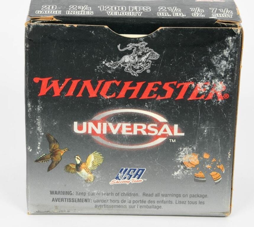 Lot 427: 25 Rounds of 20 Gauge Winchester Shotshells