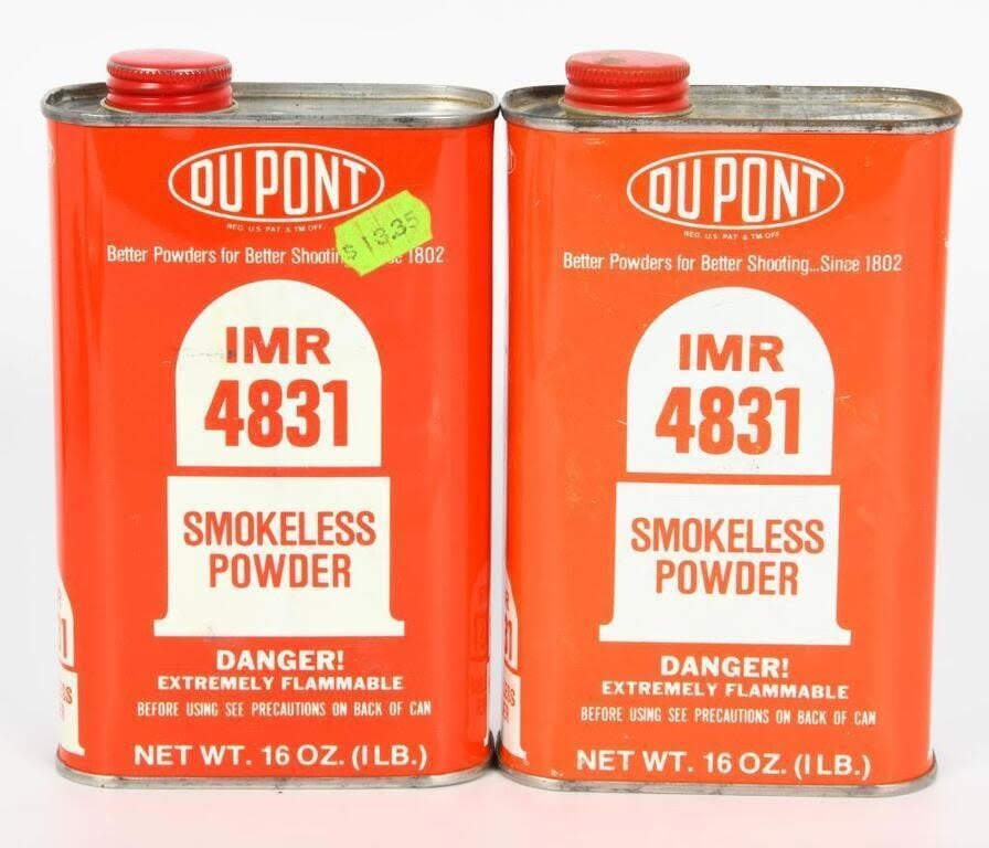 Lot 491: 2 Lbs Of Du Pont IMR 4831 Smokeless Gun Powder