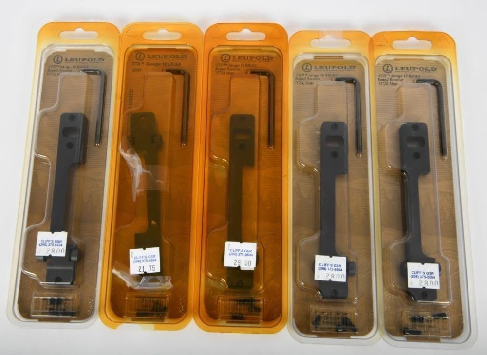 Lot 527: (5) Classic Leupold Bases #55724 & #52326 NOS