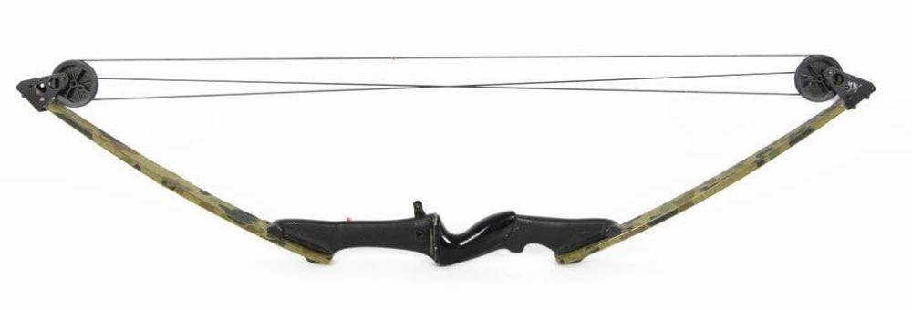 Lot 575: Darton Compound Bow with camo tape