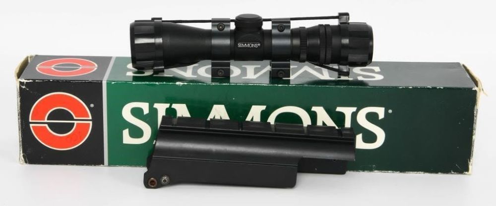 Lot 587: Simmons SKS762 4x28 Riflescope w/base&rings