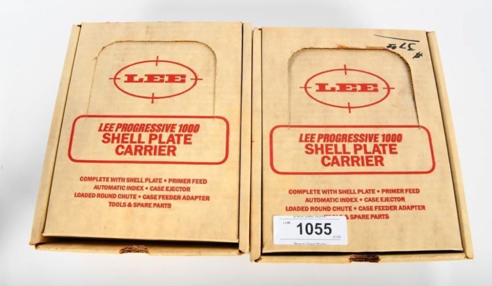 Lot 1055: (2) Lee Progressive 1000 Shell Plate Carriers .41