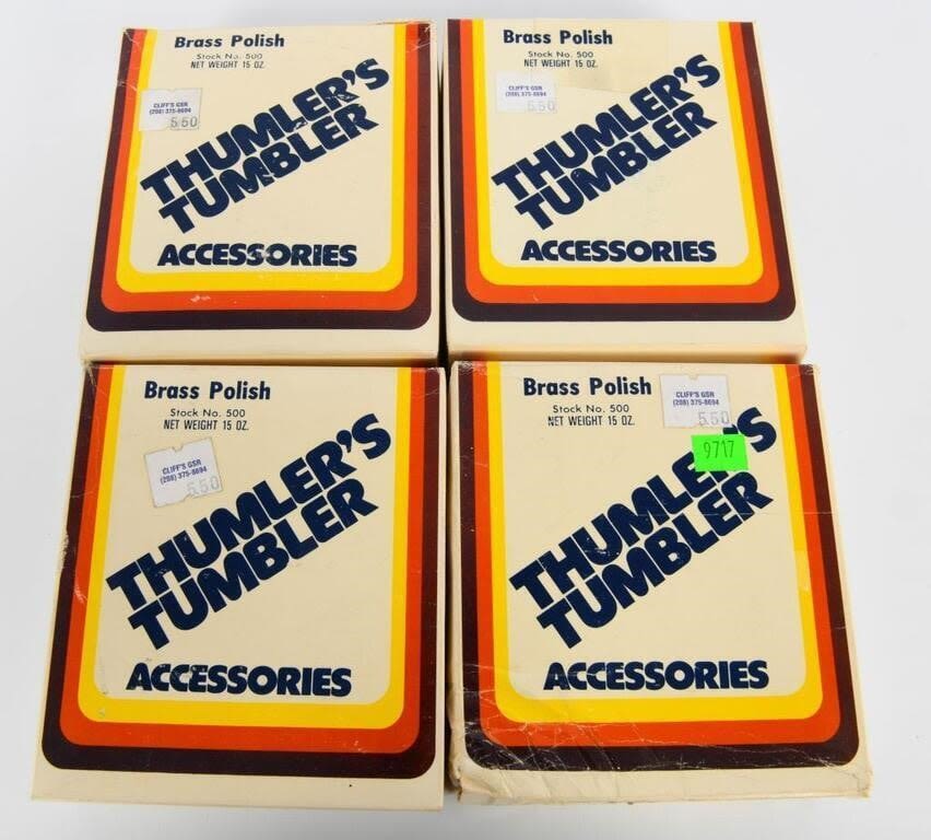 Lot 1145: (4) bxs Vtg Thumler's Tumbler Brass Polish #500