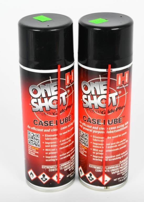 Lot 1156: (2) cans One Shot Case Lube W/dyna Glide Plus