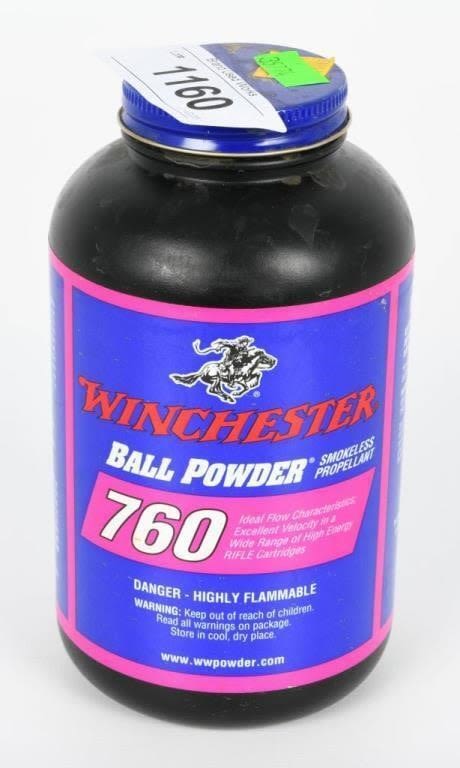 Lot 1160: 1 LB Of Winchester 760 Smokeless Ball Gun Powder