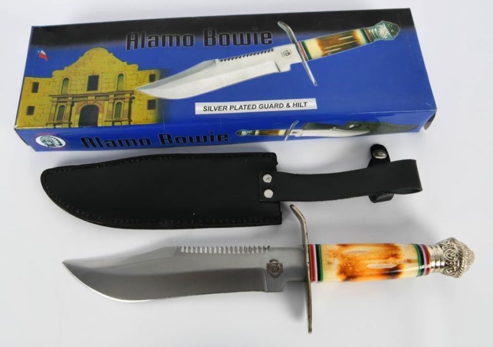 Lot 1199: NIB Chipaway Cutlery Alamo Bowie Knife W/ Sheath