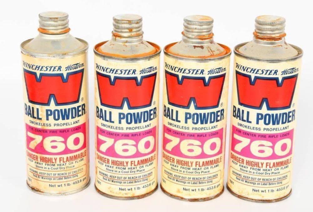Lot 1220: 4 Lbs Of Winchester Western 760 Ball Gun Powder