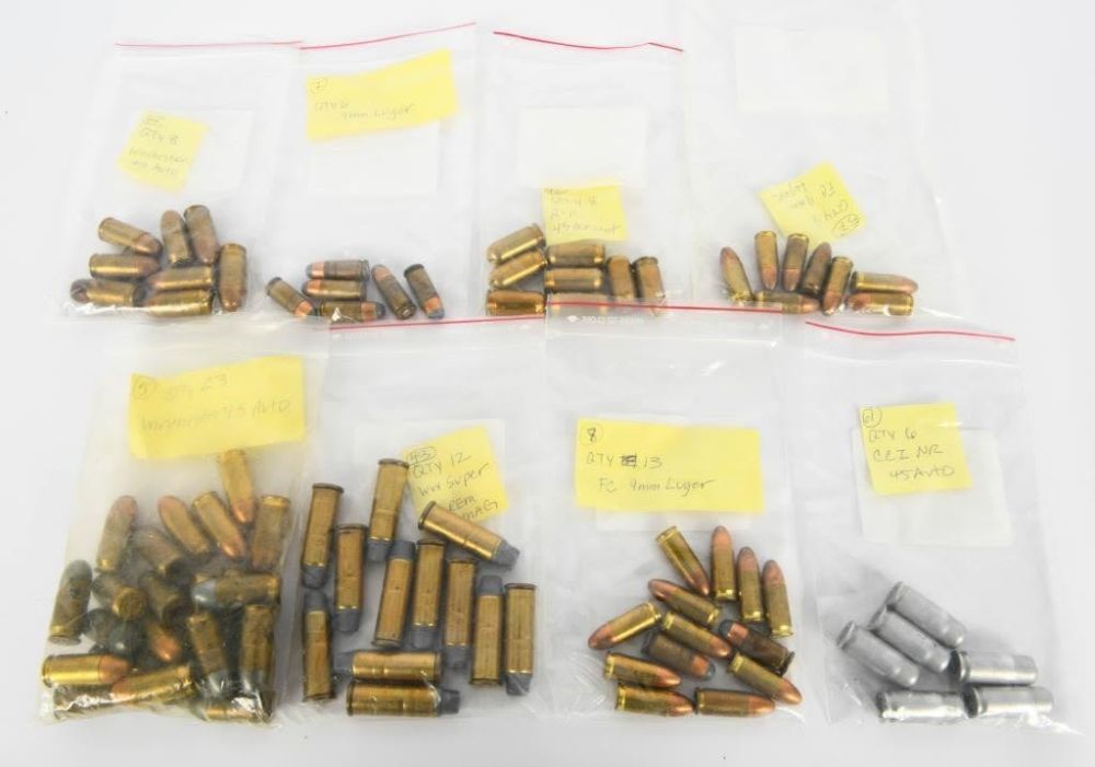 Lot 1237: 84 Rounds of Various Ammo .45 ACP, 9MM,...