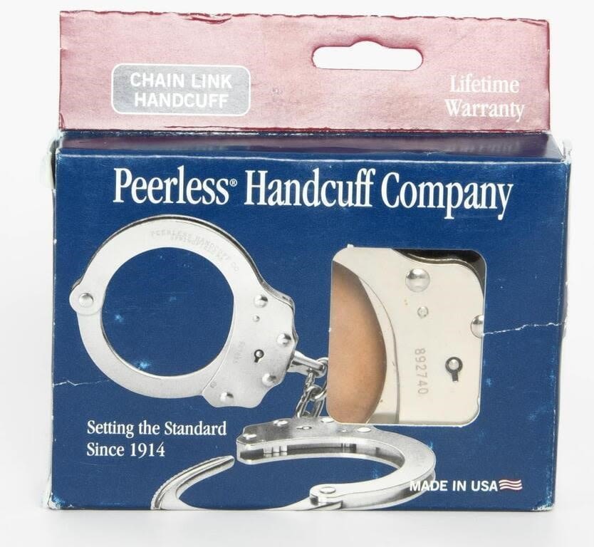 Lot 1241: Peerless Chainlink Handcuff w/2 keys