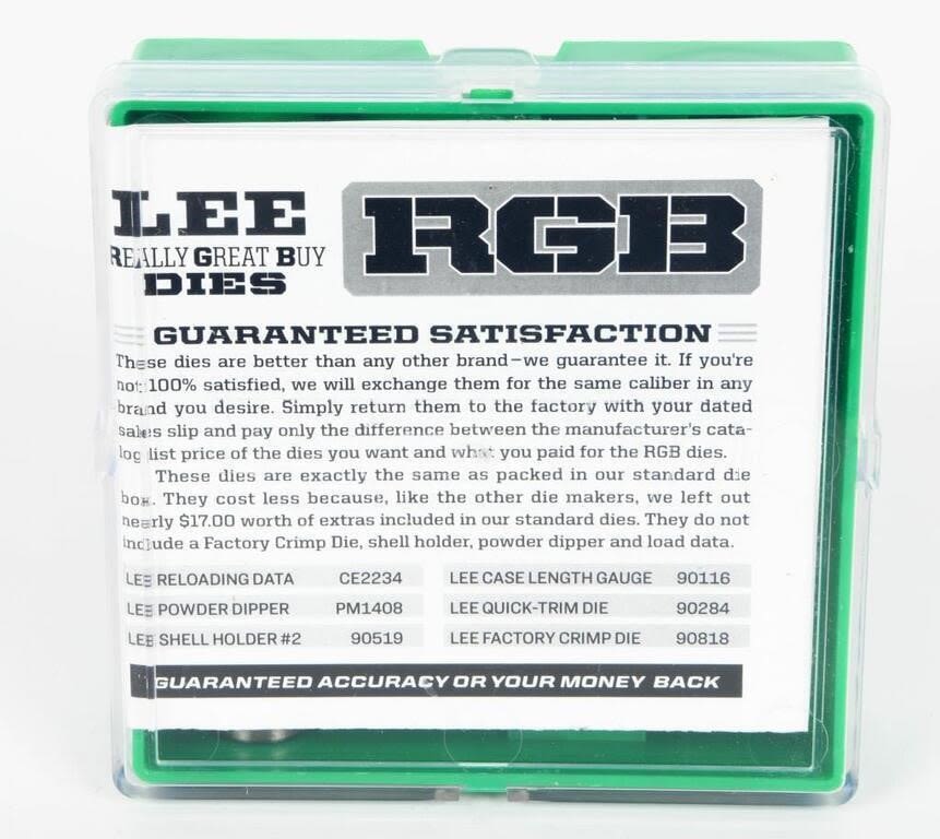 Lot 1246: LEE Precision 22/250 Reloading Dies in Container