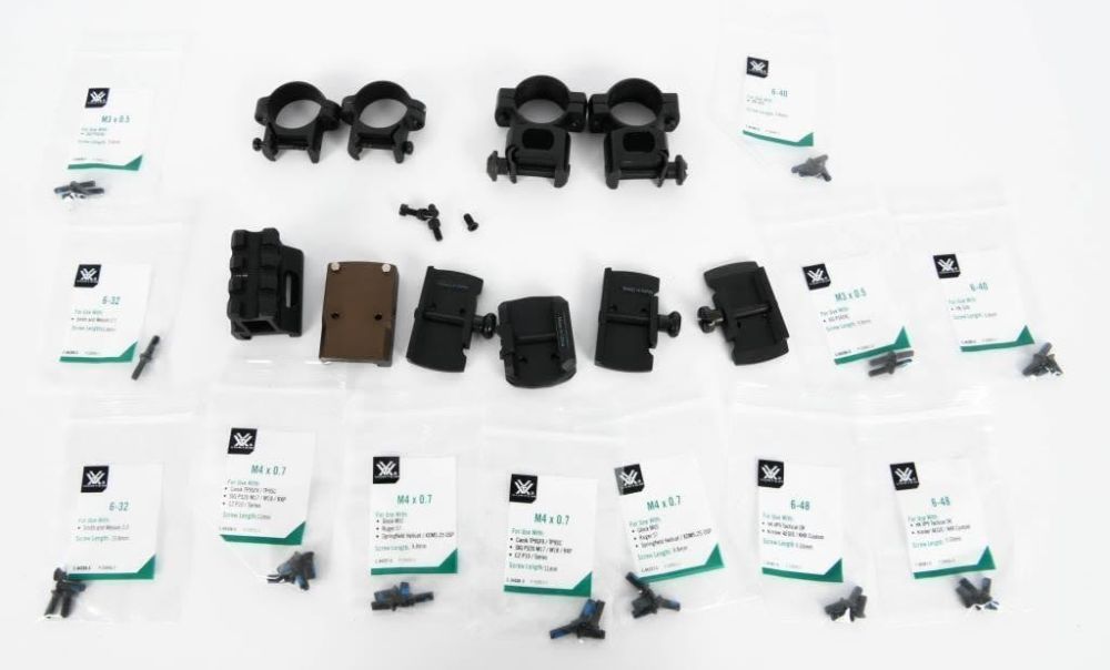 Lot 1255: Lot of Scope Mounts and Vortex Screws and (3) ring