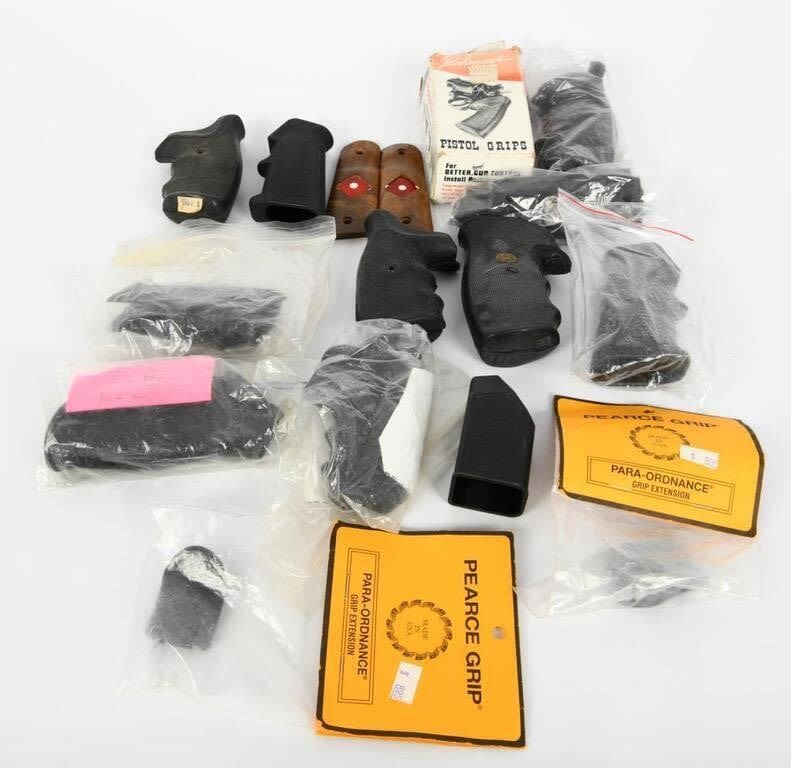 Lot 1313: Large Lot of misc Grips, pearce extensions, & Pane