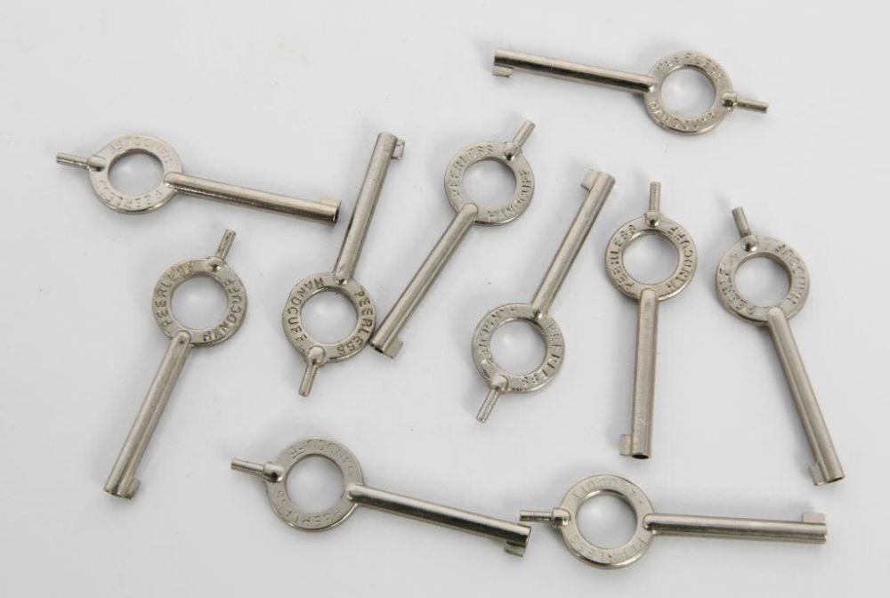 Lot 1327: (10) Peerless  Standard Handcuff Keys