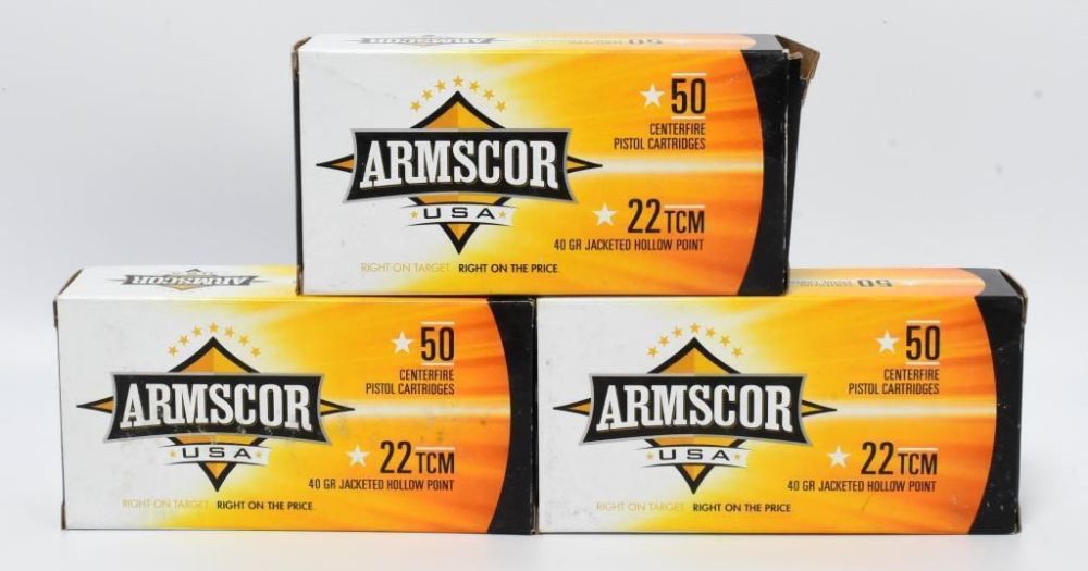 Lot 1360: 150 Rounds of .22 TCM Ammunition
