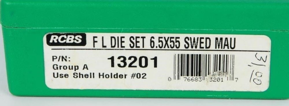 Lot 1436: RCBS F L Die Set 6.5x55 Swed Mau #13201