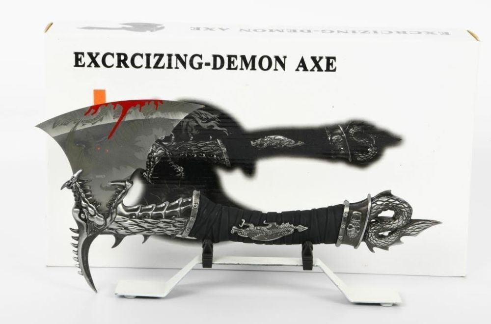 Lot 1499: New In the Box Excrcizing Demon Fantasy Axe