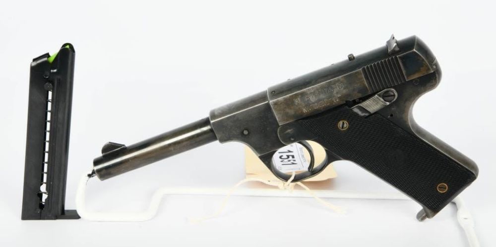 Lot 1551: Hi Standard Model B Semi Auto Pistol .22 LR