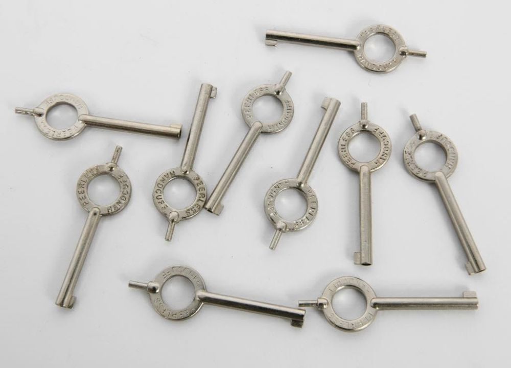 Lot 1567: (10) Peerless  Standard Handcuff Keys