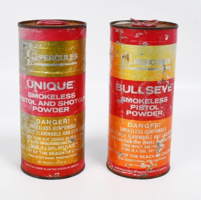 Lot 1580: 2 Lbs of Hercules Smokeless Pistol Gun Powder