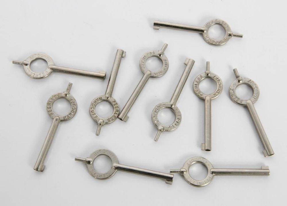 Lot 1597: (10) Peerless  Standard Handcuff Keys