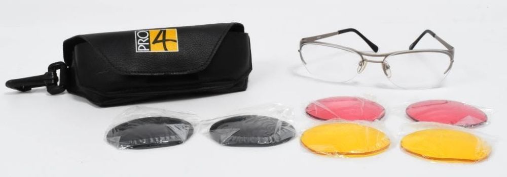 Lot 1598: PRO 4 Metal Frame safety Glasses w/changing lens