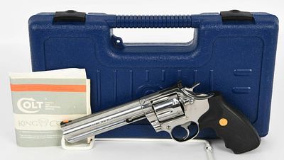 Stainless Colt King Cobra Revolver .357 Magnum. Here We Have a Nice Snake Gun, This Bright 