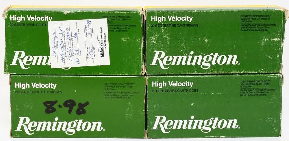 Lot 55: 72 Rounds Of Remington .250 Savage Ammunition