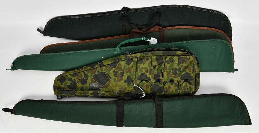 Lot 71: 5 Various Size Soft Padded Rifle Cases