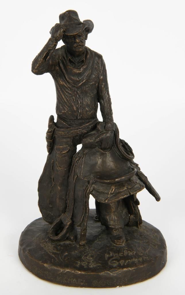 Lot 95: Signed Michael Garman Bronze "Drifter"