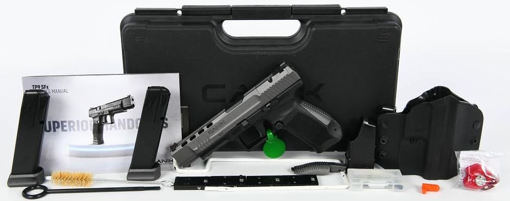 Lot 99: NEW Canik TP9SFx 9mm Semi Auto Match Pistol