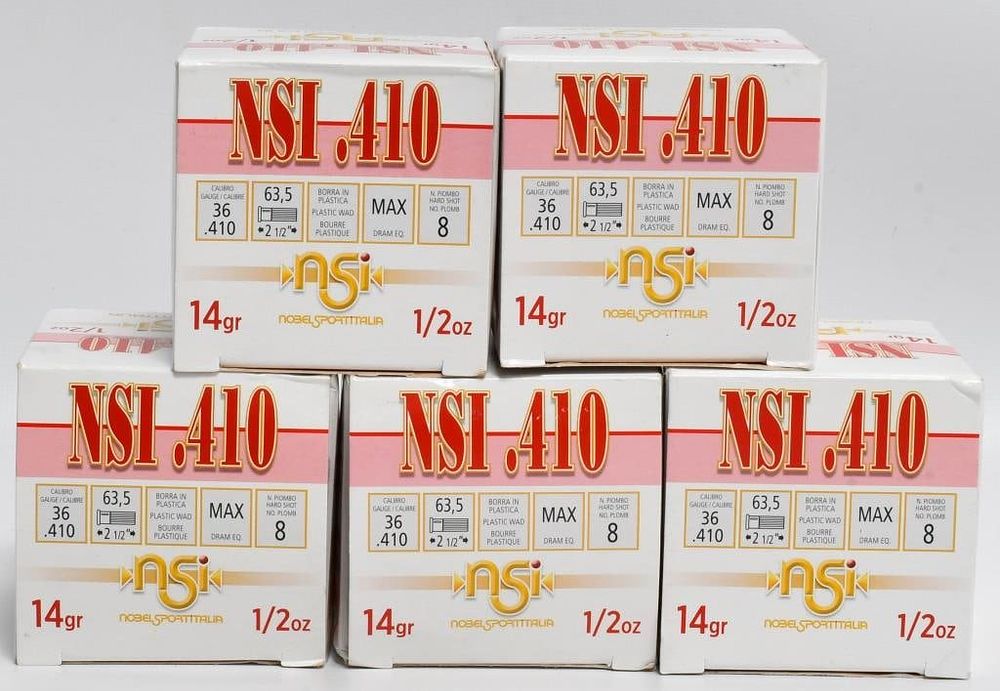 Lot 127: 125 Rounds Of NSI .410 Ga Plastic Shotshells